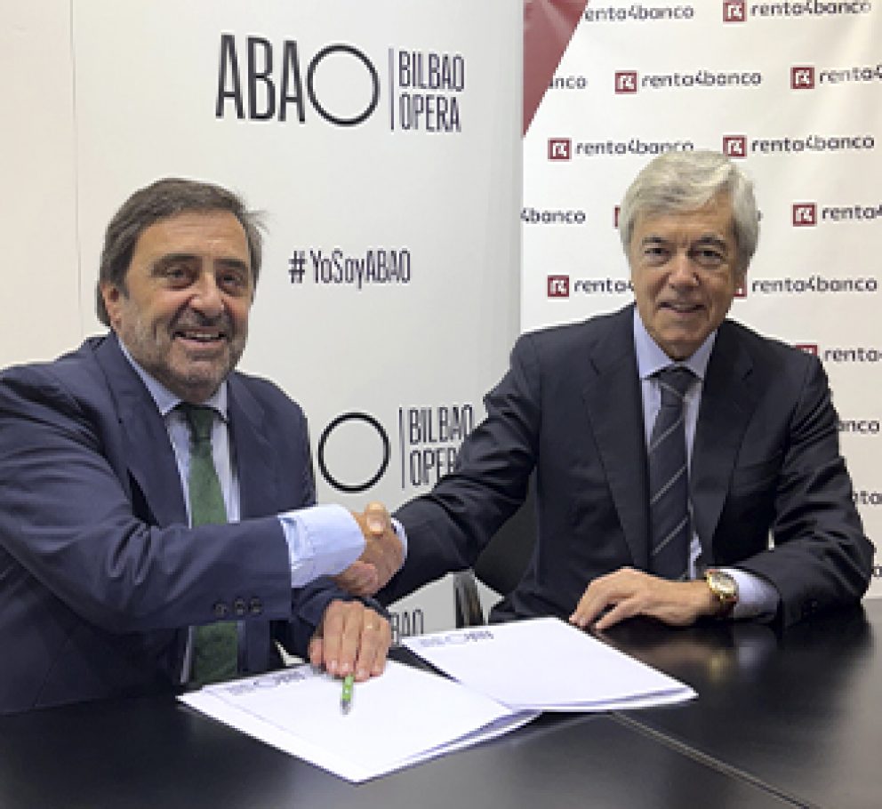 Renta 4 Banco y ABAO Bilbao Opera firman un acuerdo de colaboración para fomentar la cultura a través de la música